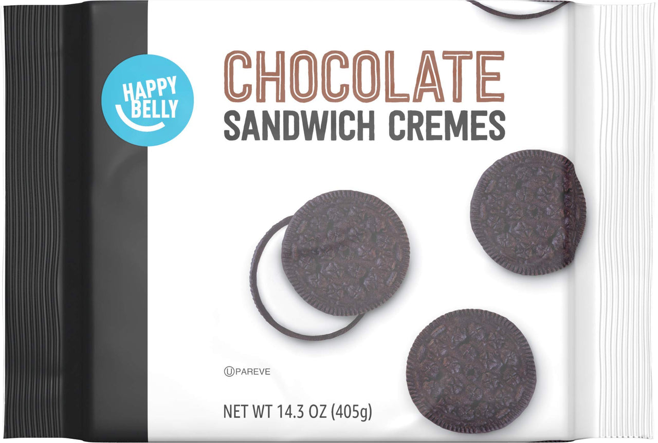 Happy Belly Chocolate Sandwich Crme Cookies, 14.3 Ounce