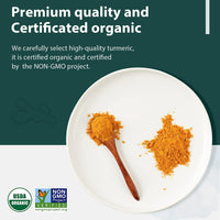 Soeos Organic Turmeric Powder 10oz (284g), Non-GMO Verified, Natural Curcumin, Lab Tested for Purity, Sealed Package To Keep Turmeric Fresh