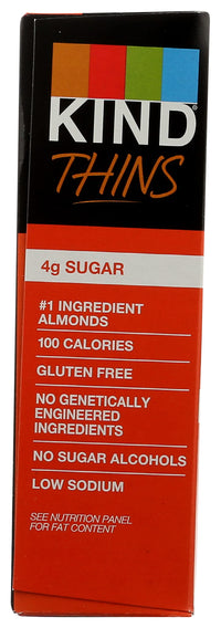 KIND THINS Peanut Butter Dark Chocolate Bars, Gluten Free, 100 Calories, 0.74 oz bars, 10 count