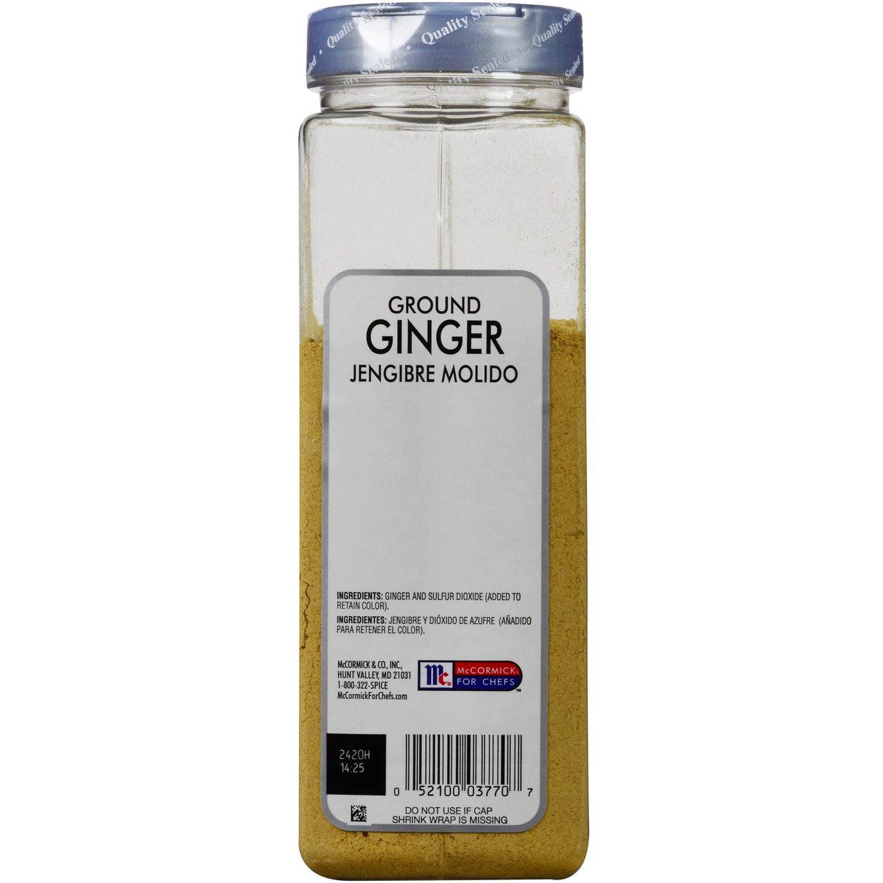McCormick Culinary Ground Ginger, 12.5 oz - One 12.5 Ounce Container of Dried Ground Ginger Powder, Perfect on Meats, Seafood, Asian and Indian Dishes, Fruits, Vegetables and Desserts