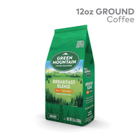 Green Mountain Coffee Roasters Breakfast Blend Decaf, Ground Coffee, Light Roast, Bagged 12 oz