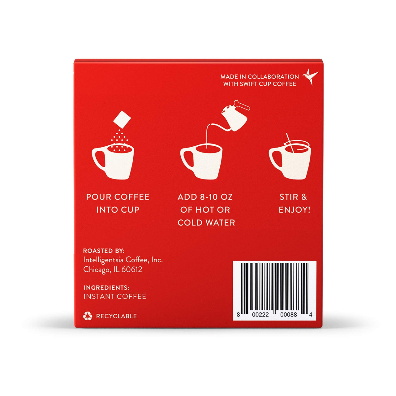 Intelligentsia Coffee, Light Roast Instant Coffee - House Blend 5 Single Serve Sachets with Flavor Notes of Milk Chocolate, Mandarin, and Apple (1 Box of 5 Packets)