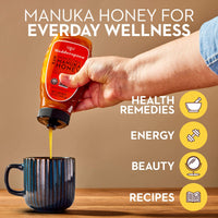 Wedderspoon Raw Premium Manuka Honey, KFactor 16, 12 Oz, Unpasteurized, Genuine New Zealand Honey, Multi-Functional, Non-GMO Superfood, Traceable from Our Hives to Your Home, Convenient Squeeze Bottle