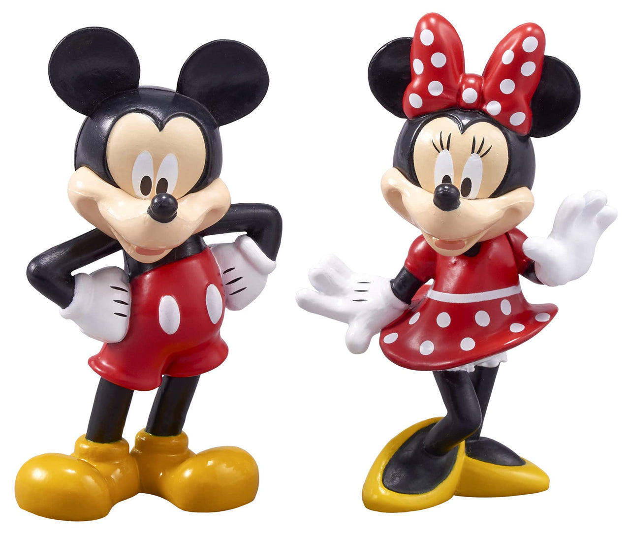 DecoSet Disney Mickey Mouse and Minnie Mouse Cake Topper, 2-Piece Topper Set, Durable Food-Safe Plastic