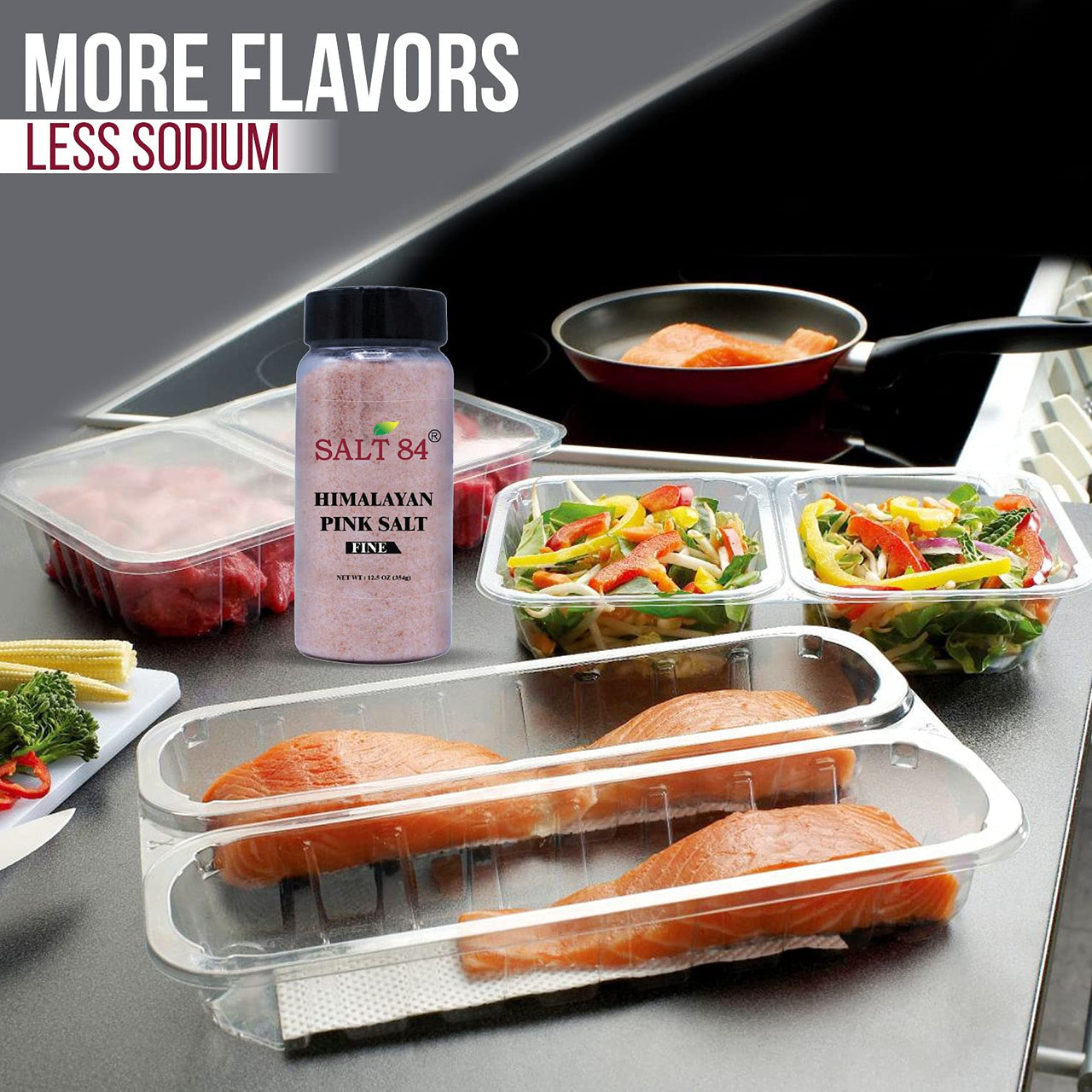 SALT 84 Himalayan Pink Salt, Fine Salt Plastic Shaker - 12.49 Ounce