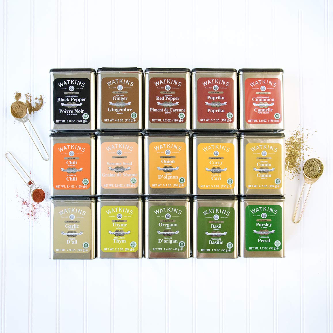 Watkins Gourmet Spice Tin, Pure Ground Black Pepper, 12 oz. Tin, 1 Count