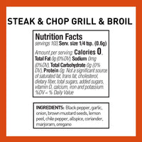 Spice Hunter The Steak Chop Grill Broil Blend Jar, Black Pepper, 2.2 Ounce