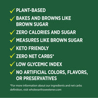 Whole Earth Allulose Baking Blend Brown Sugar Substitute, 12 Ounce Bag