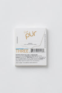 PUR THREE | Sugar Free Chewing Gum | 100% Xylitol | Vegan, Aspartame Free, Gluten Free & Keto Friendly | Natural Peppermint Flavored Gum, 12 Pieces (Pack of 10)