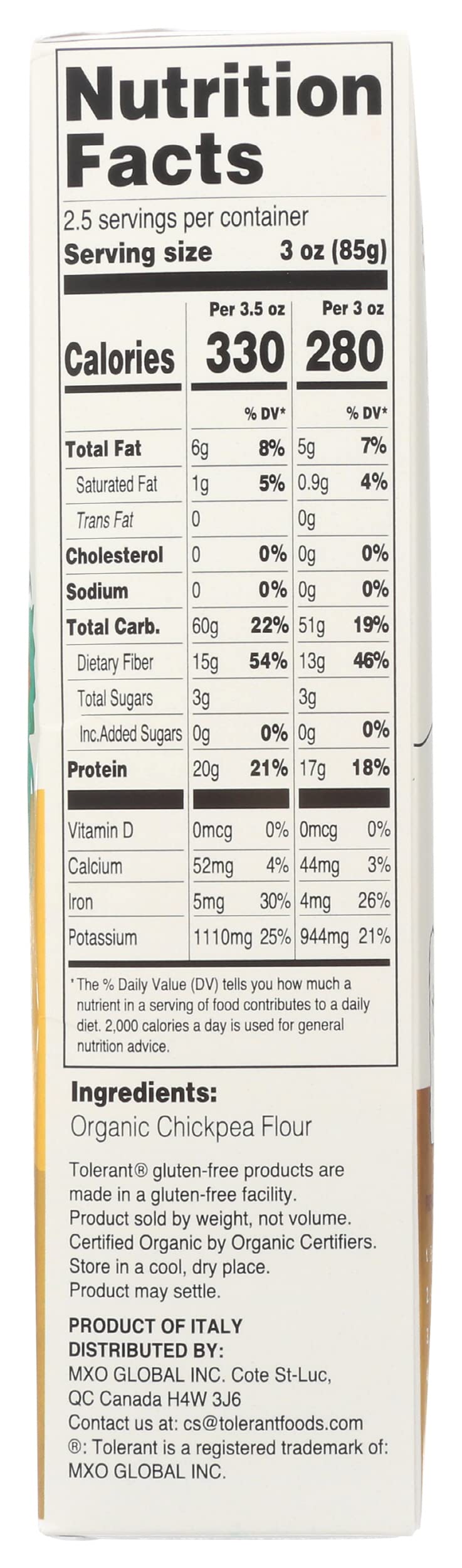 Tolerant Foods Organic Alphaland Chickpea, 8 OZ