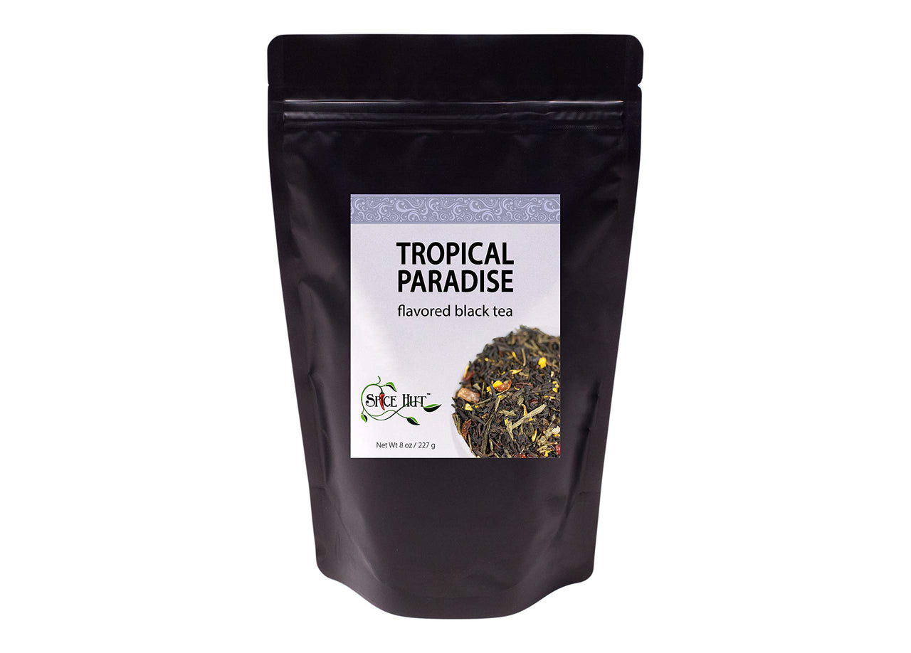 Tropical Paradise Green & Black Loose Leaf Tea - Mango, Strawberry, Papaya - Caffeinated | bulk 8oz, 80-100 cups | The Spice Hut, First Sip of Tea