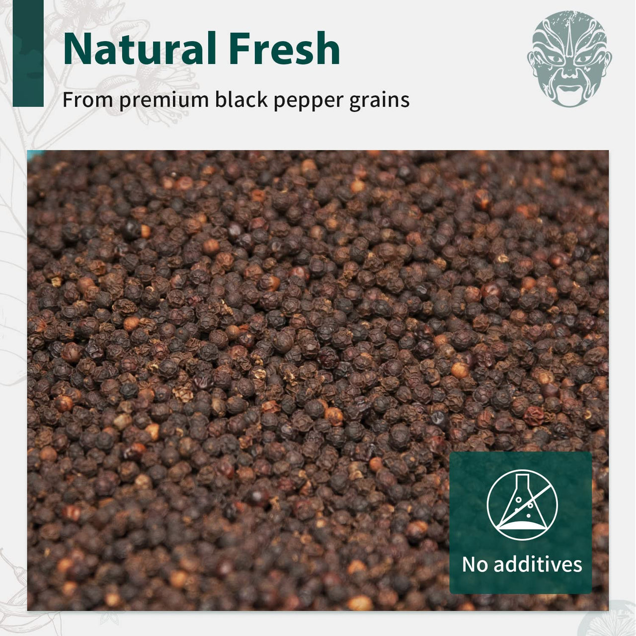 Soeos Organic Black Pepper Ground, Non-GMO, Freshly Peppercorn Powder Bulk, Packed to Keep Peppers Fresh, Ready to Use Peppercorns for Refill, 4 oz (113g), Organic Ground Black Peppe