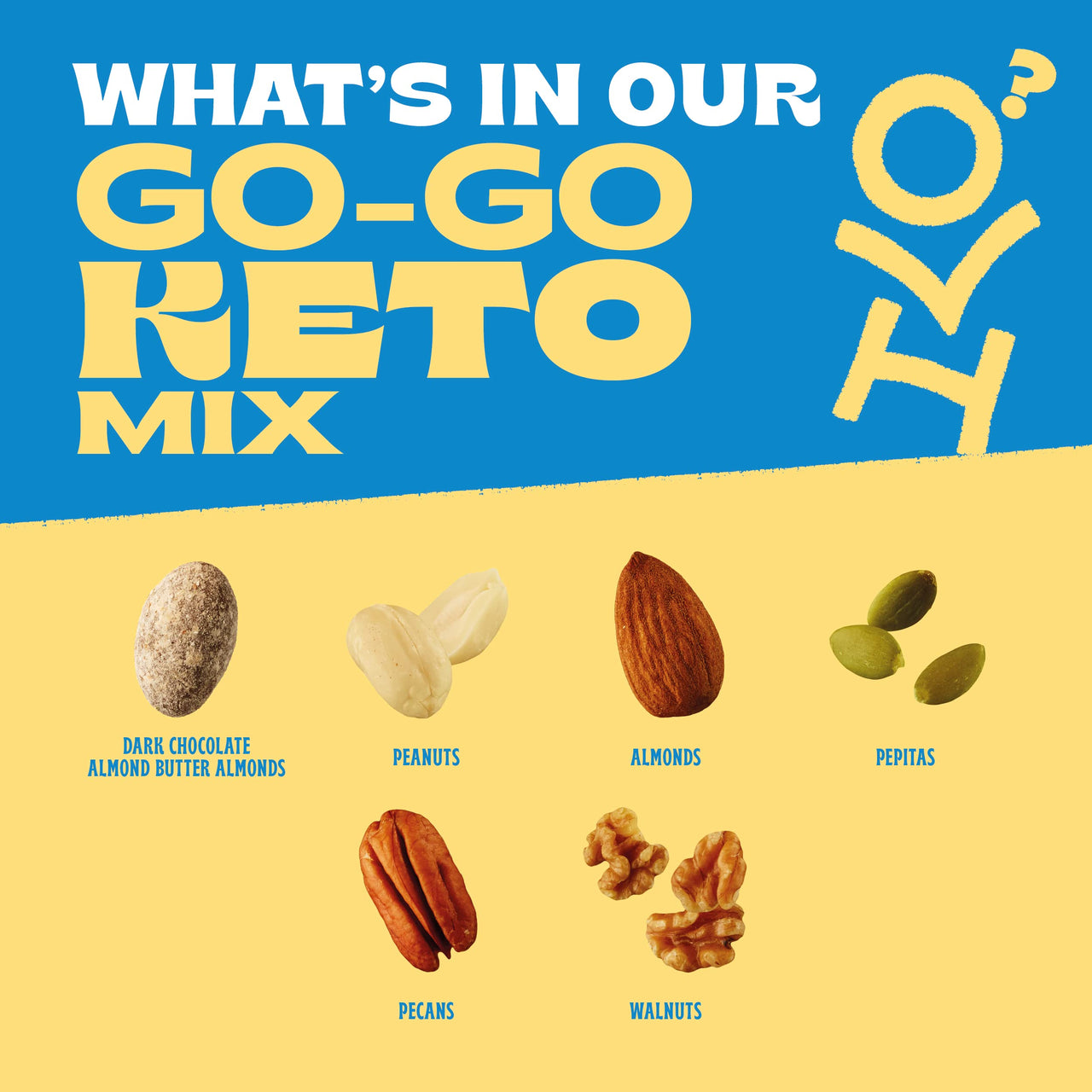 Orchard Valley Harvest Go-Go Keto Mix, 1 Pack (8oz), Dark Chocolate Almonds, Peanuts, Walnuts, And Pecans, Low Carb, Gluten Free, Non-GMO, 7g Of Plant Based Protein Per Serving