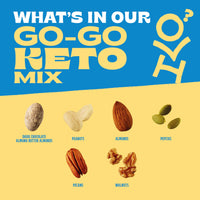 Orchard Valley Harvest Go-Go Keto Mix, 1 Pack (8oz), Dark Chocolate Almonds, Peanuts, Walnuts, And Pecans, Low Carb, Gluten Free, Non-GMO, 7g Of Plant Based Protein Per Serving