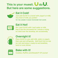 GUUD Fruity Almond Muesli Cereal, 12 Ounce, Gluten Free, Oats, Raisins, Almonds, Cranberries, Flax Seeds, Pumpkin Seeds, Vegan, Non-GMO Certified, Kosher