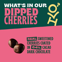 Orchard Valley Harvest Dark Chocolate Dipped Cherries, 1 Pack (8oz), Made With Real Sweetened Cherries, Gluten Free, Non-GMO, Stand Up Bag