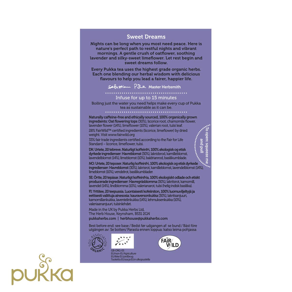 Pukka Organic Tea Bags, Night Time Herbal Tea with Chamomile, Lavendar & Valerian, Perfect for Easing into a Soothing Sleep, 20 Count (Pack of 3) 60 Tea Bags