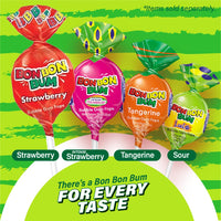 Colombina Bon Bon Bum Lollipops w/Bubble Gum Center - Watermelon Candy Flavor, Pack of Individually 24 Wrapped Gluten Free Pops, Ideal for Party Favors and Gifts, 14.4 oz bag, (24 count)