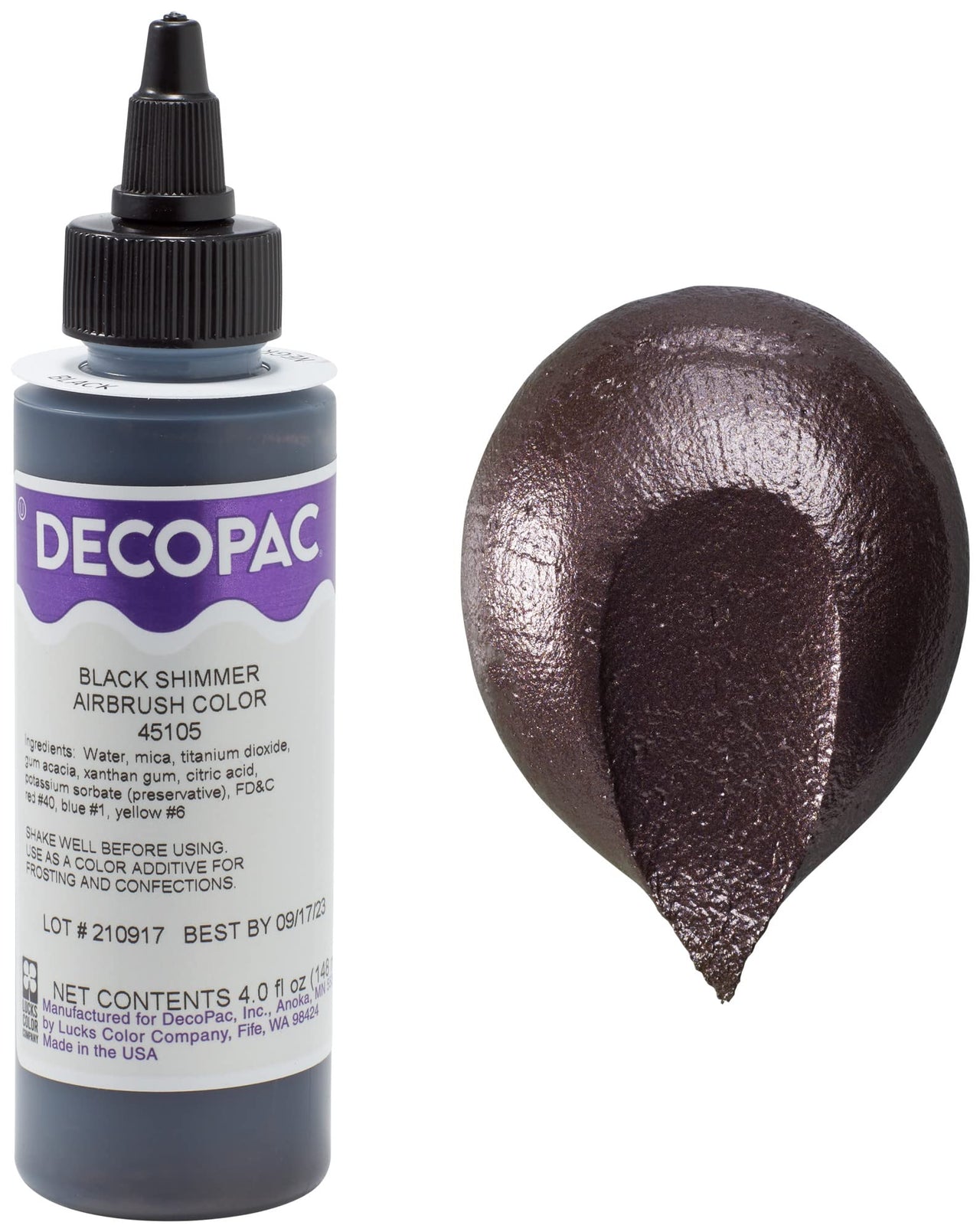 Black Shimmer Premium Airbrush Color - 4 fl oz