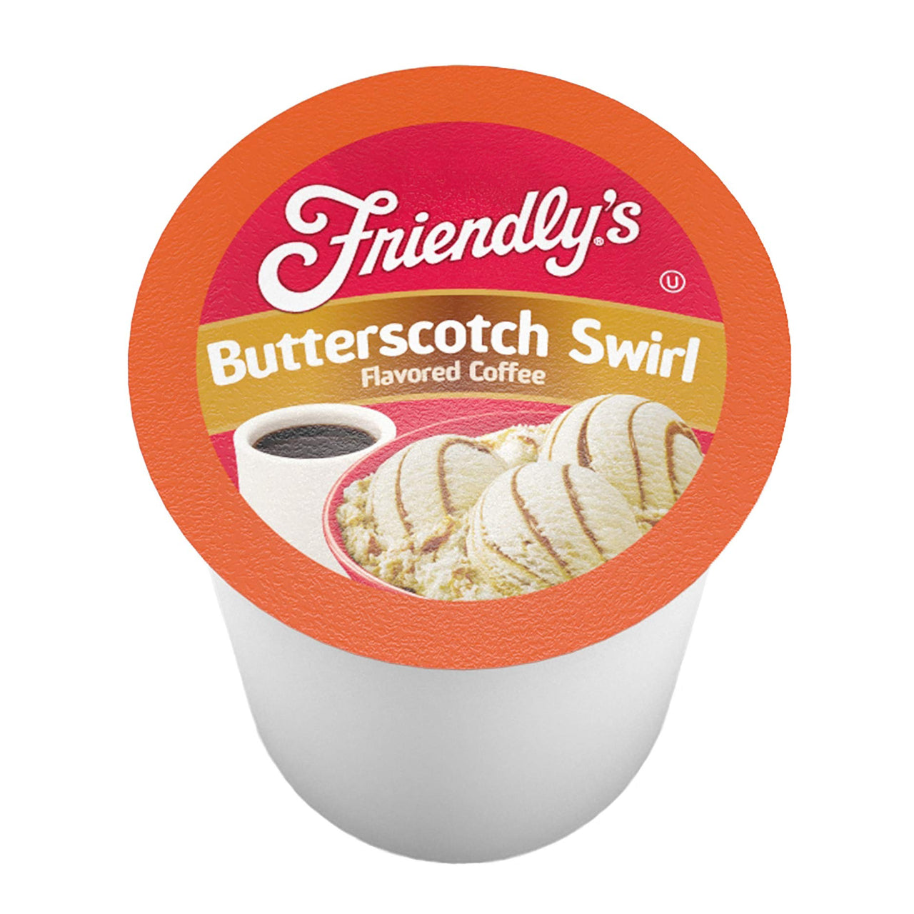 Friendly's  Flavored Ice Cream Coffee Pods, Compatible with Keurig K Cup Brewers (Butterscotch Swirl, 12 Count)