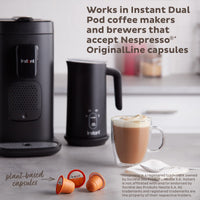 Instant Compostable Espresso Capsules, Leggero Light Roast, 10 Plant-based Capsules, From the Makers of Instant Pot, Eco-Friendly, 100% Organic, Arabica Espresso Capsules with Compostable Inner Bag