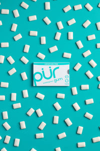 PUR Gum | Sugar Free Chewing Gum | 100% Xylitol | Vegan, Aspartame Free, Gluten Free & Keto Friendly | Natural Wintergreen Flavored Gum, 9 Pieces (Pack of 12)