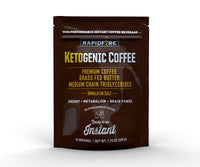 Rapidfire Ketogenic High Performance Instant Coffee Mix, Supports Energy and Metabolism, 15 Servings, brown, 7.93 ounce (pack of 1)