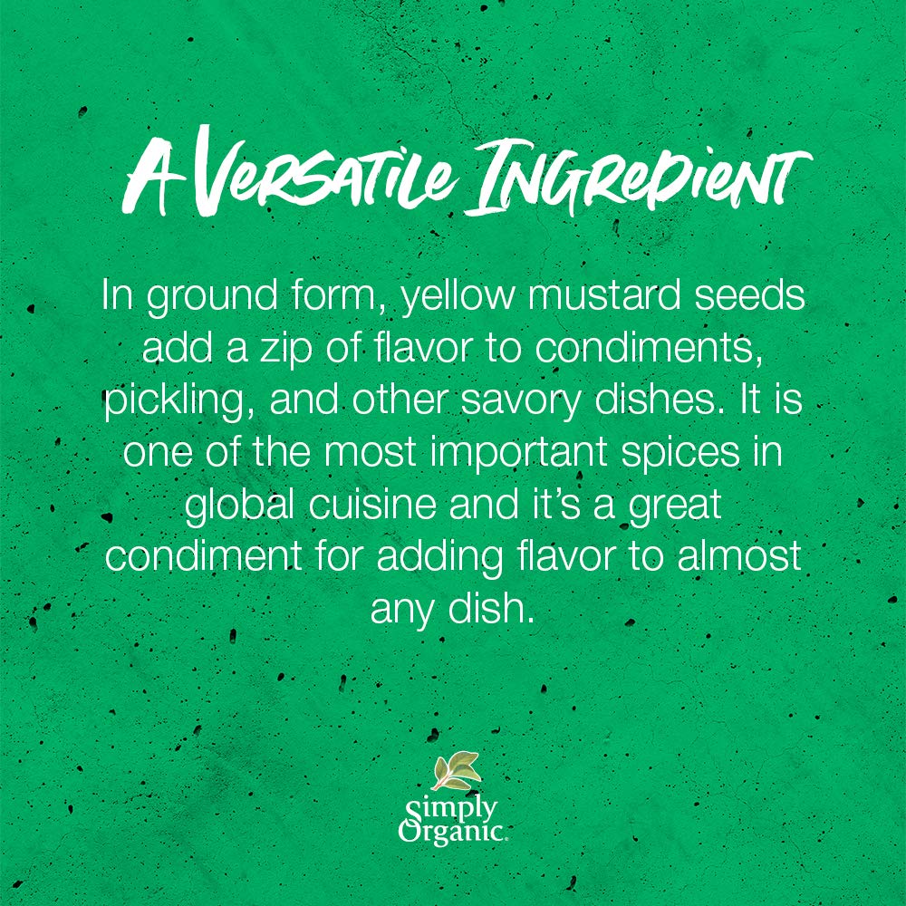 Simply Organic Ground Mustard Seed, Certified Organic | 3.07 oz | Sinapis alba L.