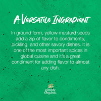 Simply Organic Ground Mustard Seed, Certified Organic | 3.07 oz | Sinapis alba L.