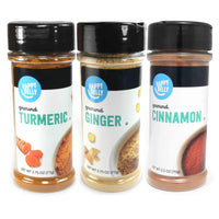 Happy Belly Wellness Spices Set: Turmeric, Ginger, Cinnamon