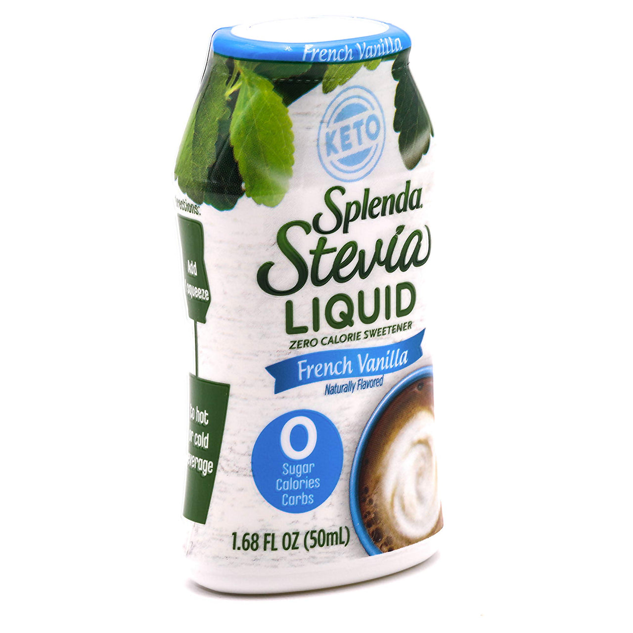 SPLENDA STEVIA LIQUID, French Vanilla Zero Calorie Sweetener Drops, 1.68 Fl Oz (Pack of 1)
