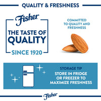 Fisher Whole Almonds, 6 Ounces, Unsalted, Low Carb Snack, No Preservatives, Naturally Gluten Free, Non-GMO, Keto, Paleo, Vegan Friendly