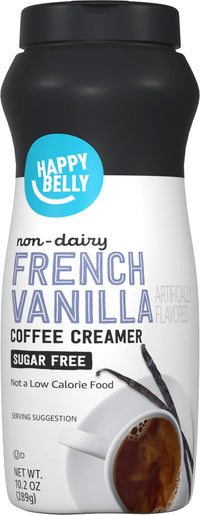 Happy Belly Powdered Non-dairy French Vanilla Coffee Creamer (Sugar-Free), 10.2 Ounce