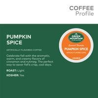 Green Mountain Coffee Roasters Seasonal Selections Pumpkin Spice, Keurig Single-Serve K-Cup Pods, Light Roast Cofee, 32 Count