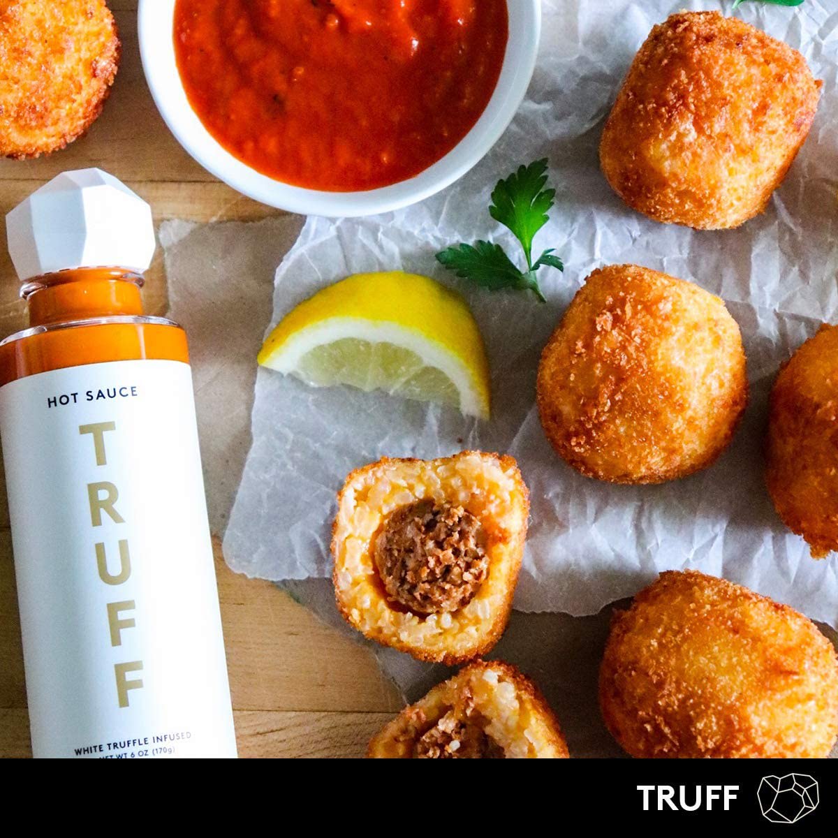 TRUFF White Truffle Hot Sauce, Gourmet Hot Sauce with Ripe Chili Peppers, Organic Agave Nectar, White Truffle Oil and Coriander, a Limited Flavor Experience in a Bottle, 6 oz.