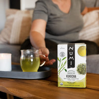 Numi Organic Kukicha Green Tea, Roasted Japanese Twig Tea, 16 Count Box of Tea Bags (Pack of 3)