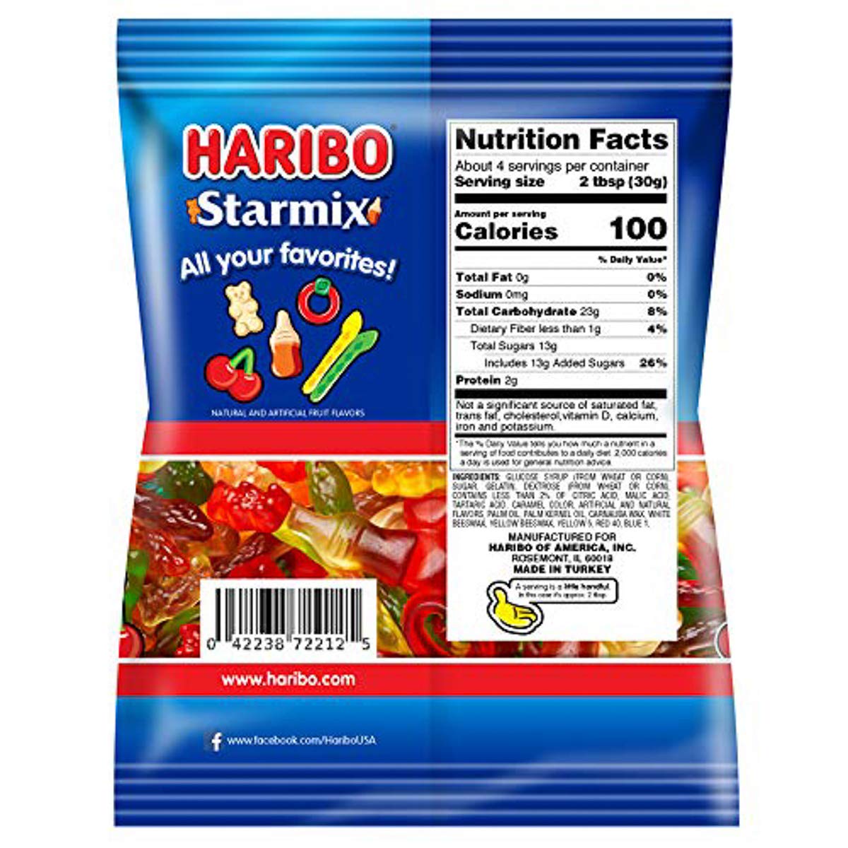 Haribo Starmix Gummi Candy 4oz Bag