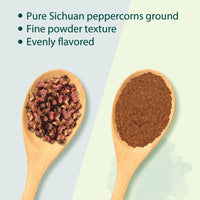 Soeos Sichuan Peppercorn Powders, Szechuan Peppercorn Powders, Crushed Green Sichuan Peppercorns Powder, Ground Pepper Powders, 4 oz.
