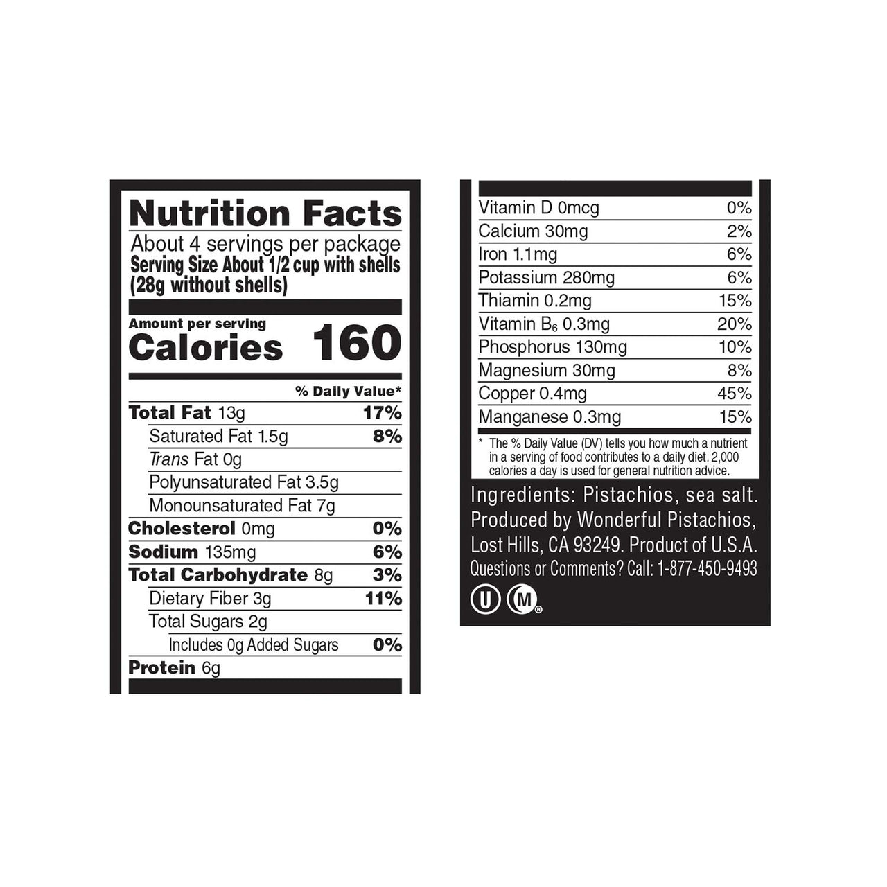 Wonderful Roasted & Salted Pistachios 8 oz