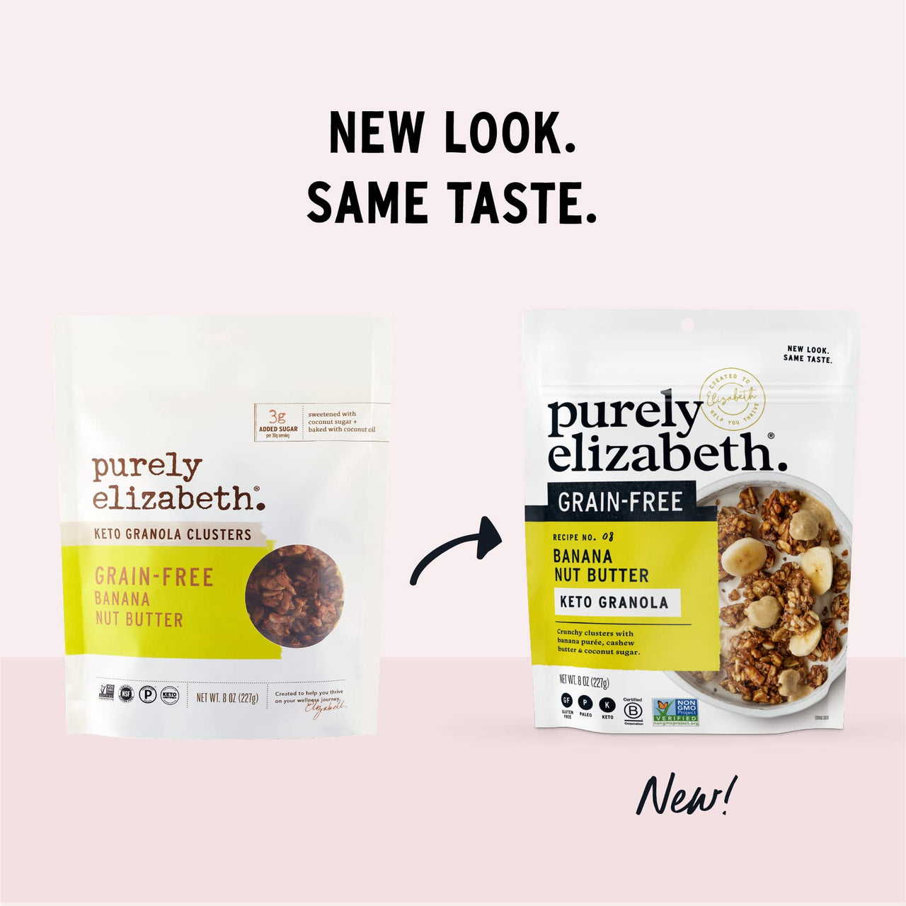 Purely Elizabeth, Banana Nut Butter, Grain-Free Granola, Non-GMO, Paleo (8oz Bag)