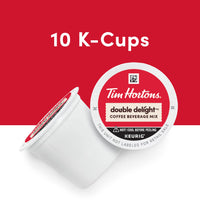 Tim Hortons Double Delight Coffee, Single-Serve K-Cup Pods Compatible with Keurig Brewers, 10ct K-Cups