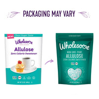 Wholesome Sweeteners Allulose Zero Calorie Granulated Sweetener, No Glycemic Impact, Non GMO, Gluten Free & Vegan, 12 oz (Pack of 1)