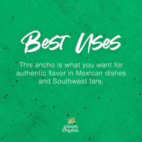 Simply Organic Ancho Chili Powder, Certified Organic | 2.85 oz