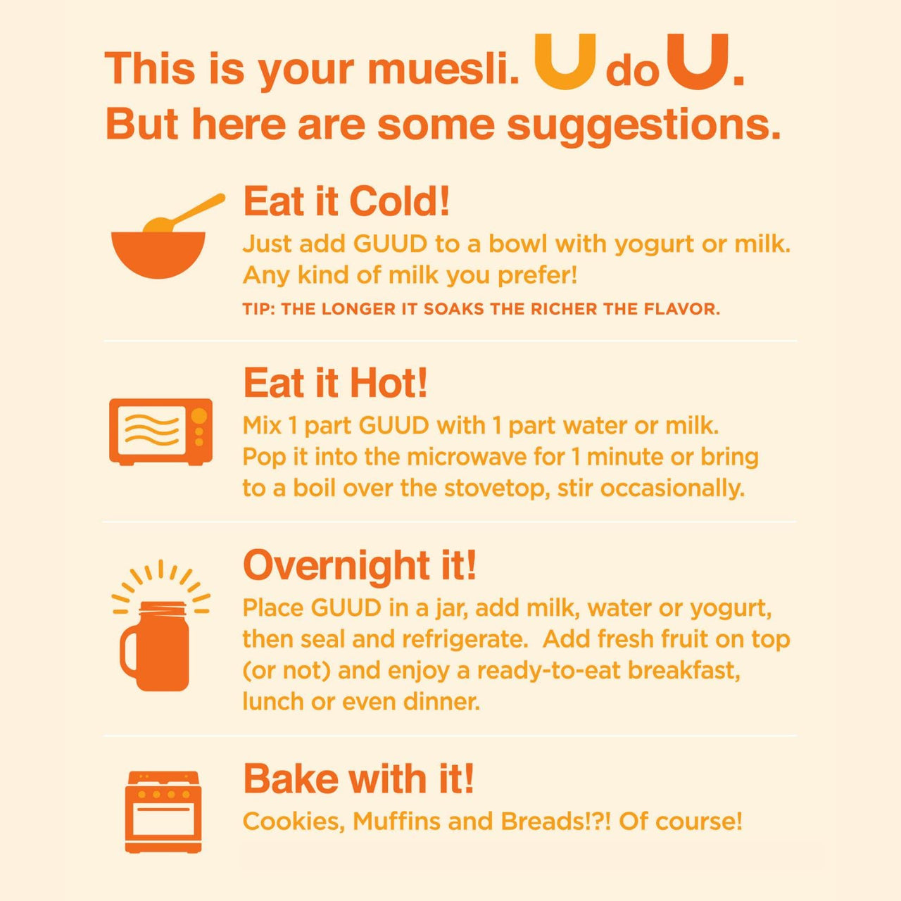 GUUD Athlete Fuel Active Life Blend Organic Muesli Cereal, 12 Ounce, Versatile Oatmeal Alternative, Oats, Raisins, Almonds, Flax Seeds, Cashews, Pumpkin Seeds, Vegan, Non-GMO