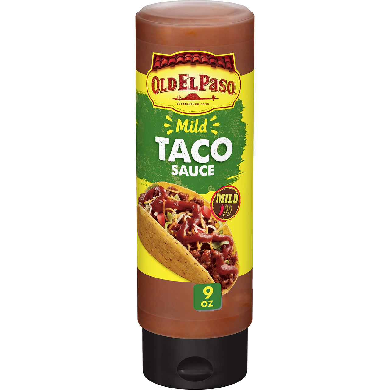Old El Paso Taco Sauce, Mild, Squeeze Bottle, 9 oz.