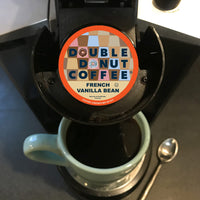 French Vanilla Coffee Pods, Vanilla Bean Flavored Coffee in Recyclable Single Serve Vanilla Pods for the Keurig K Cups Coffee Makers, From Double Donut - 24 cups