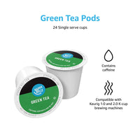 Happy Belly Tea Pods Compatible with 2.0 K-Cup Brewers, Green Tea, 24 Count (Previously Solimo)