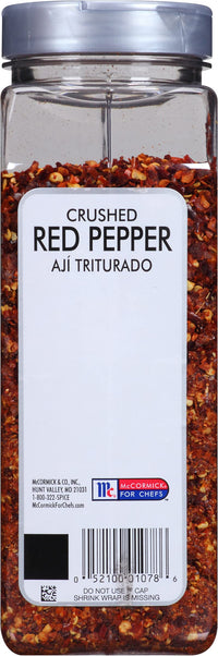 McCormick Culinary Crushed Red Pepper, 13 oz - One 13 Ounce Container of Crushed Red Pepper Flakes, Perfect for Sprinkling Onto Pizza, Beef, Pork and Flatbreads