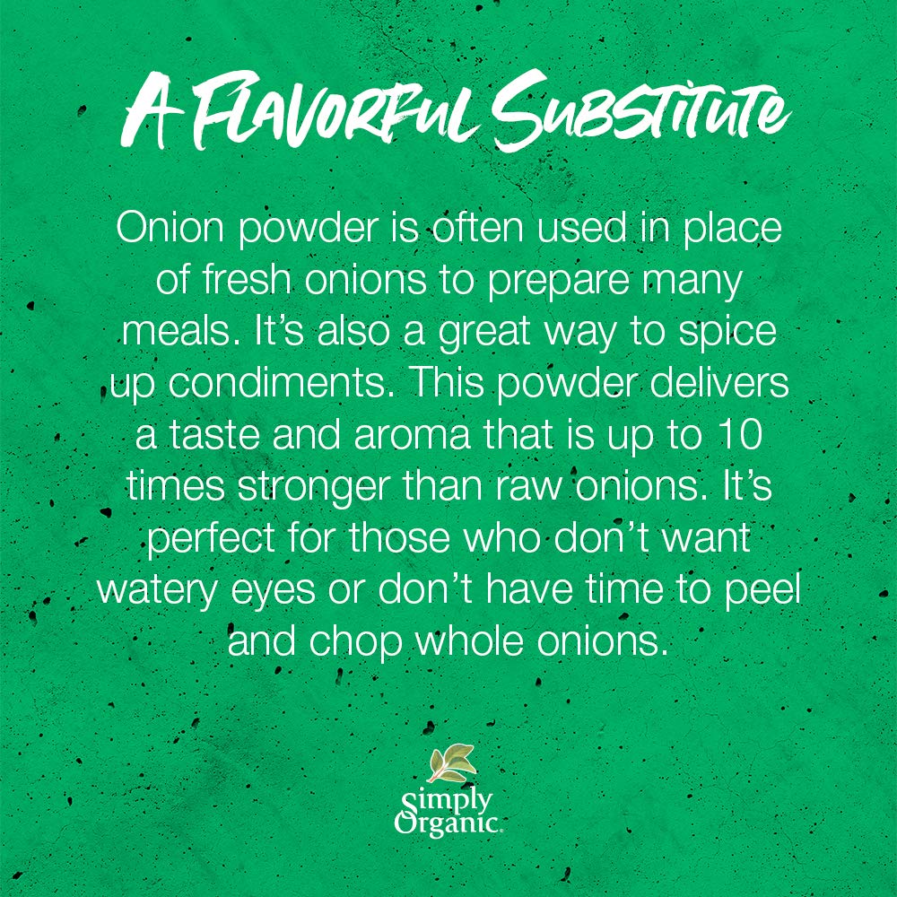 Simply Organic White Onion Powder, Certified Organic | 3 oz | Allium cepa