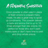 Simply Organic White Onion Powder, Certified Organic | 3 oz | Allium cepa